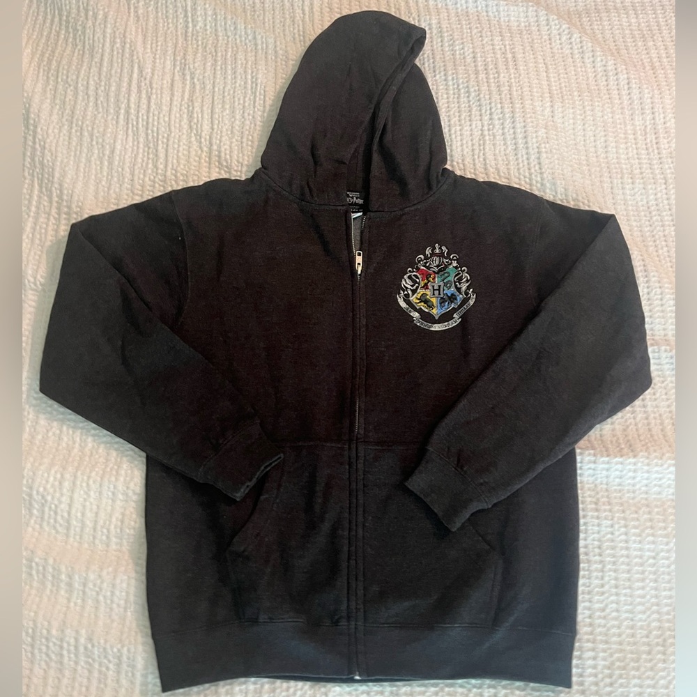 Warner Bros. Black Hogwarts Zip-Up Hoodie